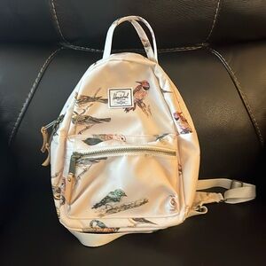 Herschel Mini Backpack - beige “natural” Birds of Herschel print